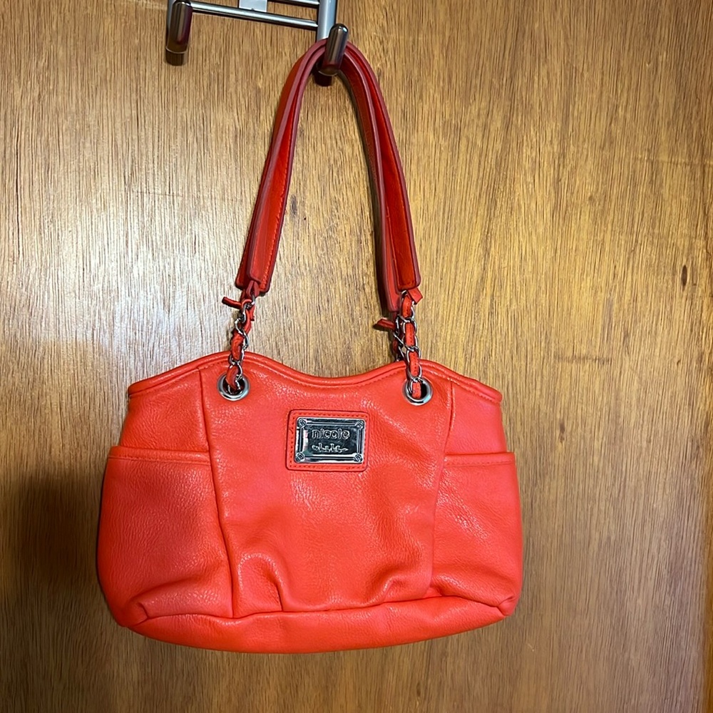 Orange Leather Small Handbag nicole brand
